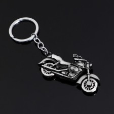 Cartage keychain, bike, metal, dark chrome