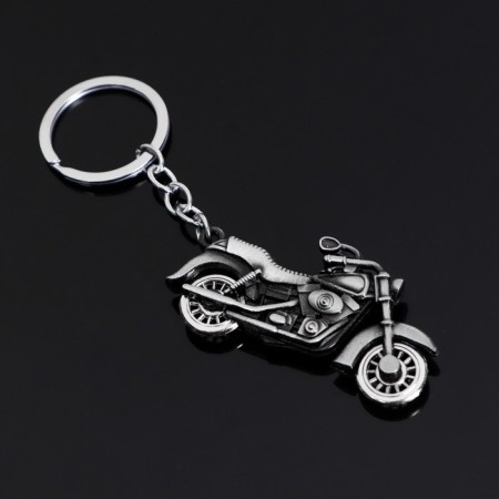 Cartage keychain, bike, metal, dark chrome