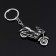 Cartage keychain, bike, metal, dark chrome