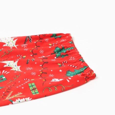 New Year. Pajama nursery (longshit/pants), red color, height 122 cm-3