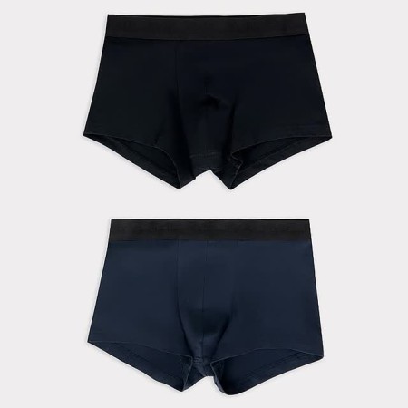 Set of men's panties boxers (2 pcs), blue/black color, size 48 (m)-3