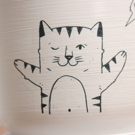 Flower pot "Myun" 1.6 l, white-4