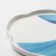 Board ceramic uneven edge "Divorces", 27 cm, white-blue color
