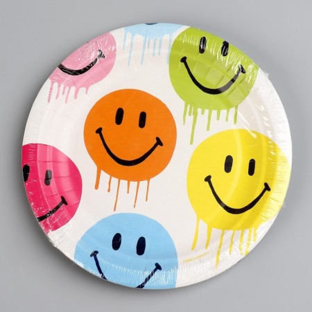 Disposable paper plate "Smile", 18 cm-5