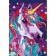 Diamond mosaic with partial filling on the subframe "Unicorn", 50 x 60 cm