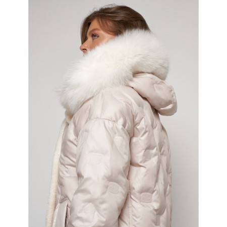 Coat insulated winter female, size 46, beige color-13