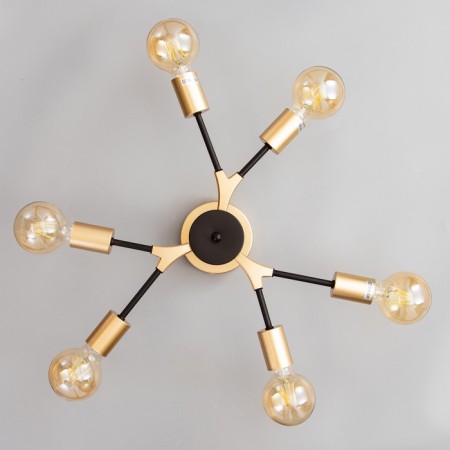 Victoria chandelier 6x60W E27 gold+black 67x67x19cm SVK-3