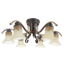 Barcelona chandelier 6he27 40W black and gold 72x72x26 cm Bayerlux