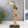 Souvenir Polystone "Mom with her son on a walk under the umbrella" Beige 28x11x8 cm