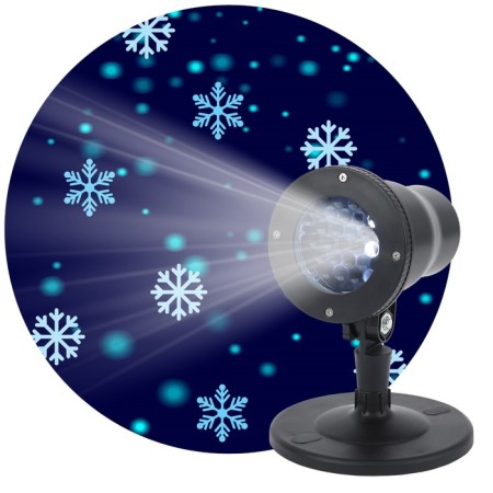 LED projector "Snowflakes" Multist let, cold light 220V, IP44