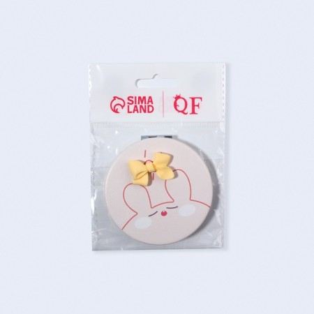 Folding mirror “Cutie”, D = 7 cm, with an increase, artificial leather, beige color-6