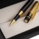 Gift Gel Gel Calligrata, artificial leather case, black and golden housing