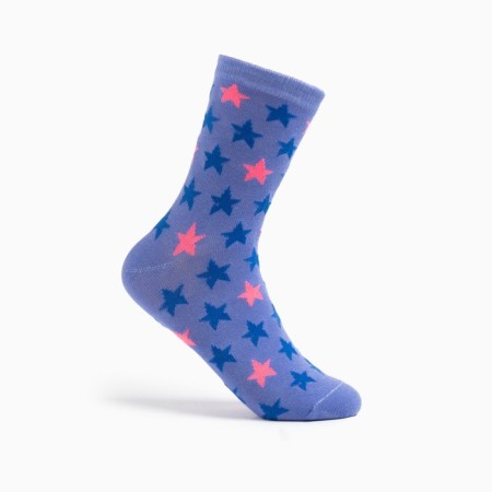 Women's socks, blue color, size 23-25