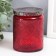 Bank for candles glass with a lid "Flower" red, cylinder 9x7x7 cm