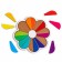 Wooden puzzle for children "Flower", we study the colors