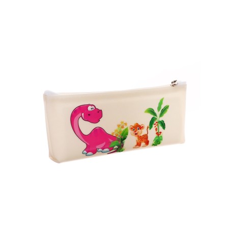 School Penal on lightning animals beige