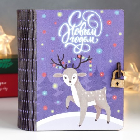 New Year's Building Broke "Deer" 14x12x5 cm