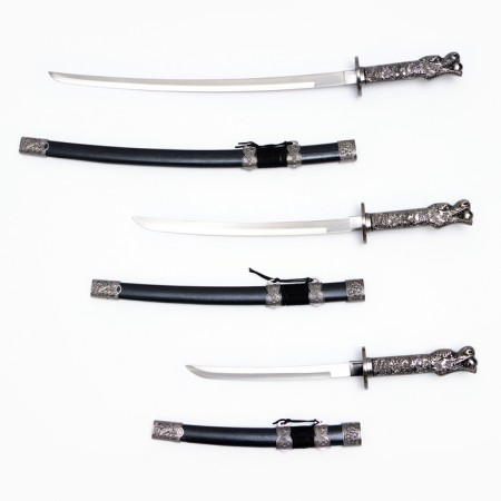 Suv. Product Katana 3V1 on a stand, scabbard to leatherette, Dragon head Black 45/52/61cm-2