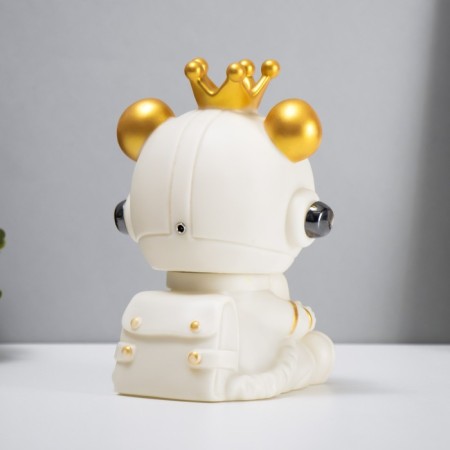 Night-wound-wound bear with a star Led usb white 12x12x16.5 cm Risalux-12