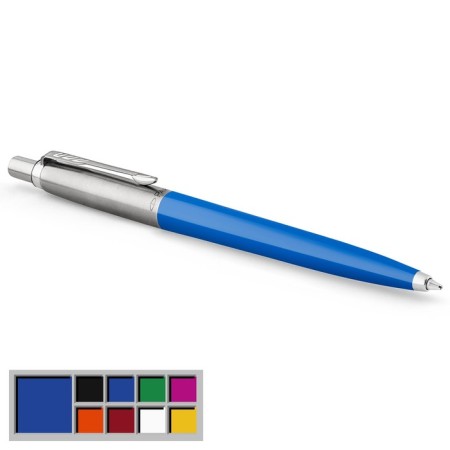 Ballpoint pen Parker Jotter Color M, plastic case, blue ink, blister-5