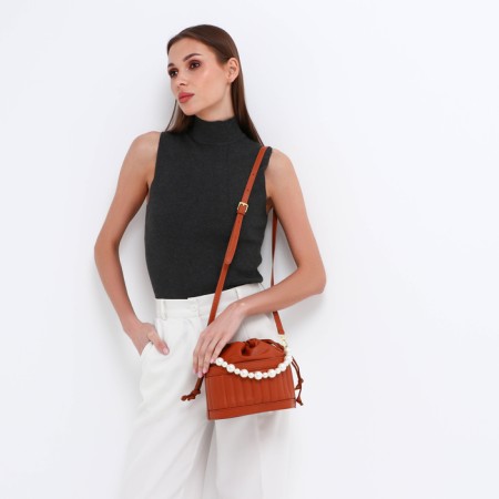 Cross-Bodi bag, cord department, redhead color-8