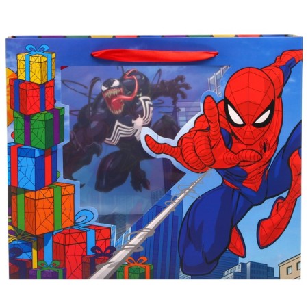 Gift package with a plastic window, 31 x 26 x 11 cm, spiderman-4