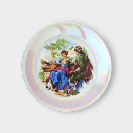 A set of porcelain plates "Madonna", d = 17 cm, 6 pcs, color mix-1