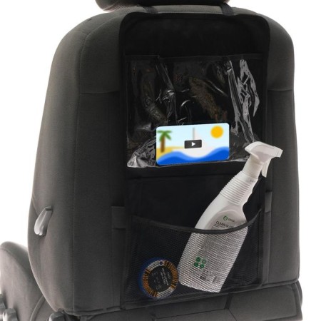 Organizer in the front seat, 50 x 29 cm, with a tablet pocket, oxford, black