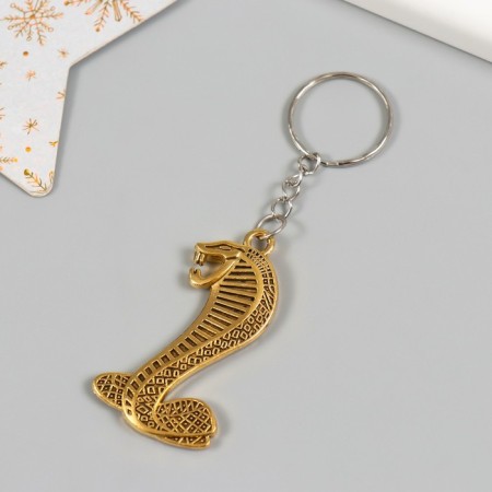 Metal keychain "Danger Cobra" mix 5.5x2.5 cm-2