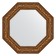 Mirror in the baguette frame, vignette aged bronze 109 mm, 75x75 cm