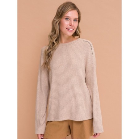 Female jumper, size 48, beige color