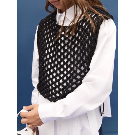 Knitted children's vests Amarobaby Mesh, height 146 cm, black color-6