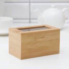 Tea house, 2 sections, 14 × 18 × 8 cm, bamboo