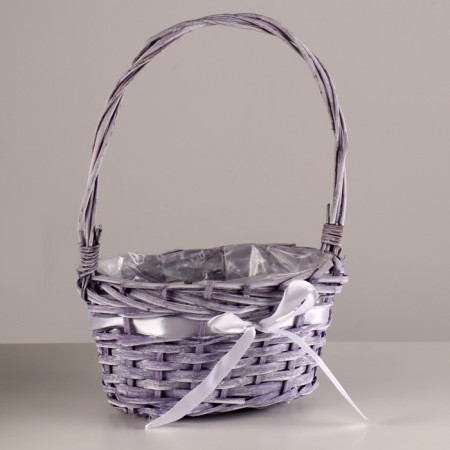 A set of wicker baskets, 2 pcs, 32x22x15x44 cm, lilac-3