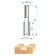 Konezel Encor Prof 46024, straight, on wood, D = 8 mm, 12 x 26 mm