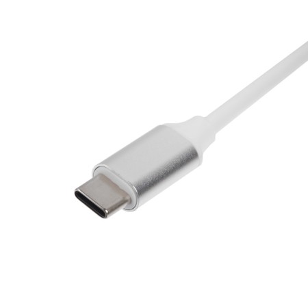 Type-C Langer (Hub), 4 ports, cable 10 cm, silver-3