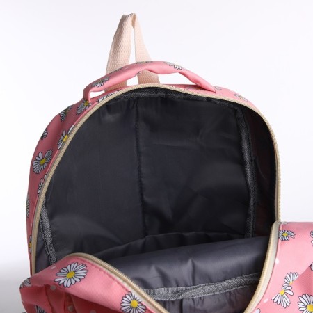 A backpack with a zipper, bag, cosmetic bag, pink color-7