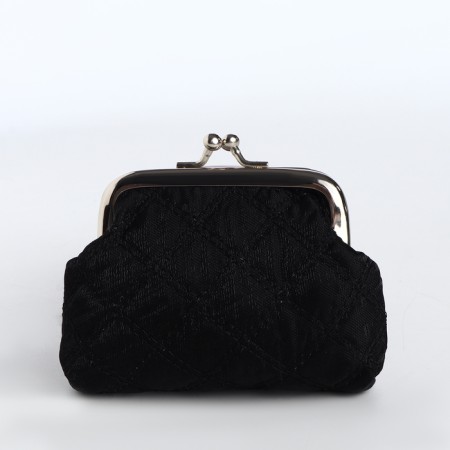 Women's wallet on the farmar, black color-1
