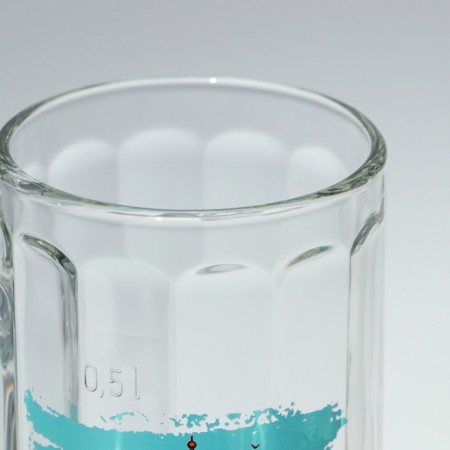Glass mug for beer "Hamburg. Sea Adventure ", 500 ml, MIX drawing-2