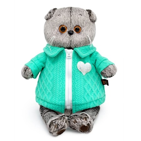 Soft toy "Basik in a jacket with a heart", 19 cm ks19-267