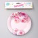 Plate disposable paper peonies, set 6 pcs, 18 cm