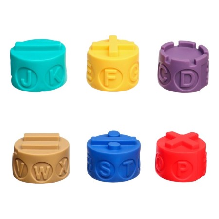 Developing soft cubes - pyramid, Montessori technique, 6 pcs., Bab-9