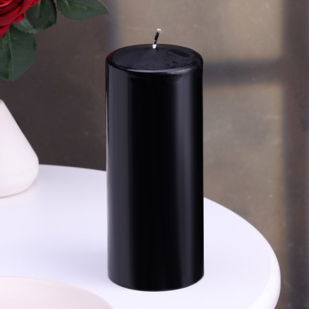 Candle - cylinder, 8x20 cm, 90 hours, 795 g, black-1