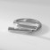 Ring Metal "Trend" bend, silver color, size 17