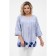 Female blouse, size 52, blue color
