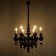 Siena chandelier 6he14 40W black and gold 60x60x117 cm