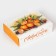 New Year. Box under 6 sweets "Mandarins", 13.7 x 9.8 x 3.8 cm, confectionery packaging