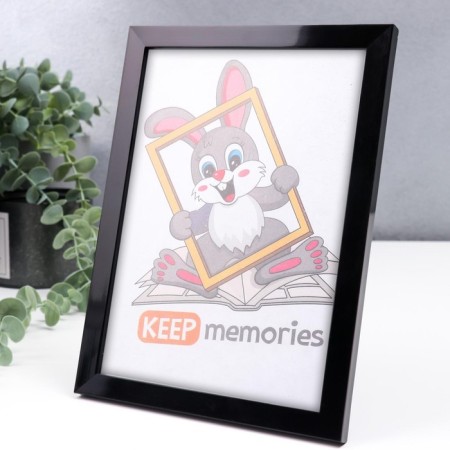 Photo frame plastic 15x21 cm 1489 black-2