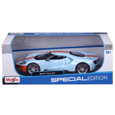 MASTO DIE-CAST 2017 Ford GT machine, opening doors, 1:18, orange-blue color-5