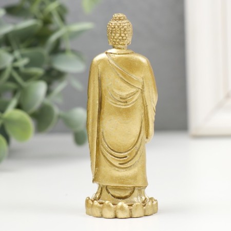 NECKE Polystone Gold "Buddha" 5x3x9 cm-2
